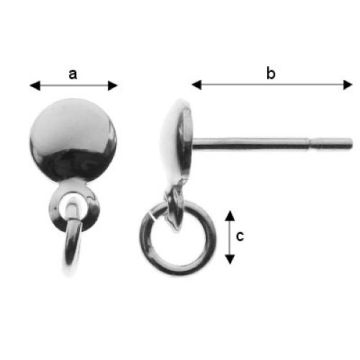 Sztyft do kolczyków srebro próba 925 SKR 1