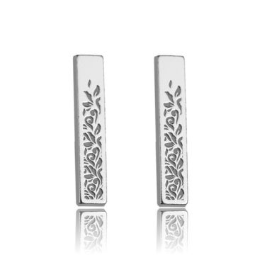 Earstuds, Earrings engraved Silver 925, SZ 33