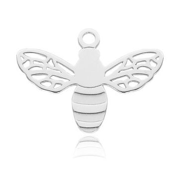 Decorative charm, bee with openwork wings, silver 925 BL 962 - 0,4 mm