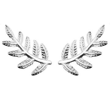 Earrings, earstuds Leaves Silver 925 SZ 124