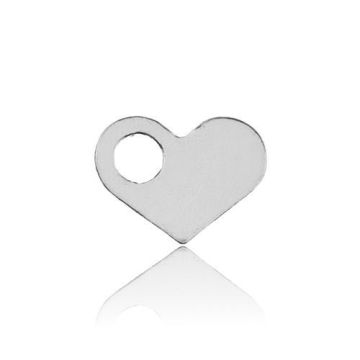 Charm Heart Silver 925 (don't need jumpring!) BL 181 - 0,8 mm