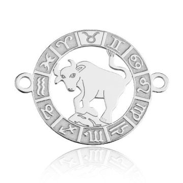 Connector Zodiac Sign Taurus Silver 925 BL 658 - 0,4 mm