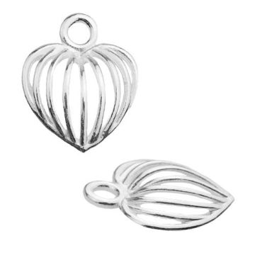 Charm Convex Heart Silver 925 S-CHARM 499