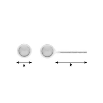 Earstud with ball 4 mm, Silver 925 KLSG 4