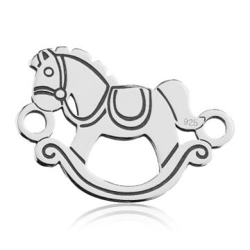 Connector Rocking Horse, silver 925 BL 805 - 0,4 mm