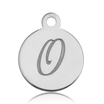 Charm - Letter O engraved - 0,8 mm