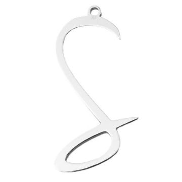 Charm Big Letter S, silver 925 BL 834 - 0,8 mm