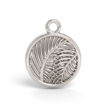 Charm Circle with Leaves Silver 925 S-CHARM 223