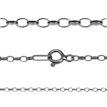 Silver Chain Ovals Silver 925 R034 - 45 cm