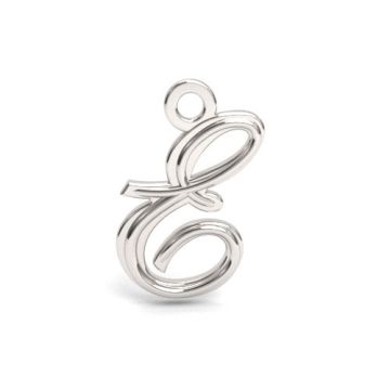 Decorative Charm - Letter E, Silver 925 Letter E