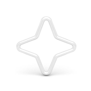 Pendant - four-pointed star, 925 silver D06