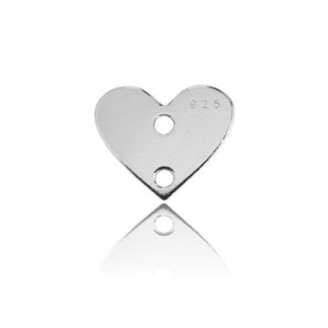 Charm/Connector Heart Silver 925 BL 219 - 0,4 mm