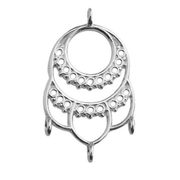 Chandelier Earring Finding with 3 rings Silver 925 S-CHARM 377