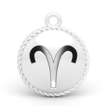 Decorative pendant - Aries Zodiac Sign, Silver 925 P09