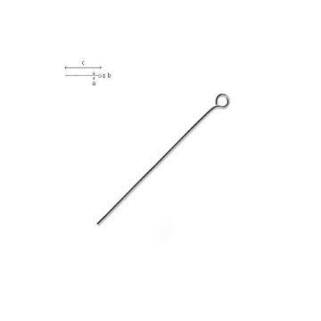 Headpins with hook, lenght: 30 mm Silver 925 SZPO 0,80 30 mm