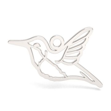 Decorative charm, hummingbird / bird pendant , silver 925 BL 940 - 0,4 mm