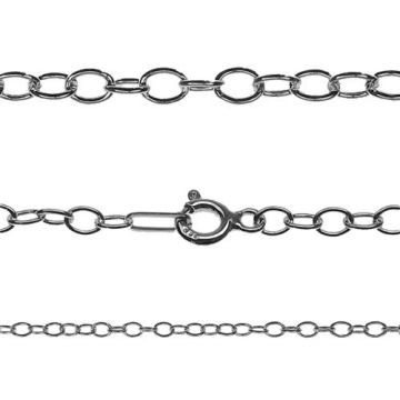 Silver Chain Ovals Silver 925 FZR050 - 45 cm