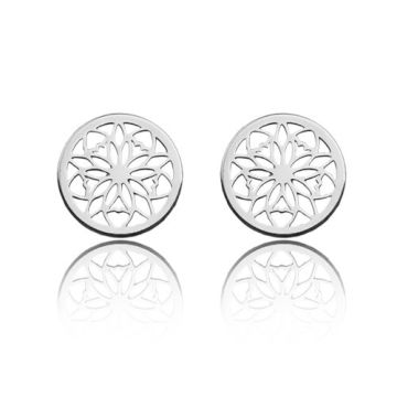 Earrings, earstuds Rosettes Silver 925, SZ 50