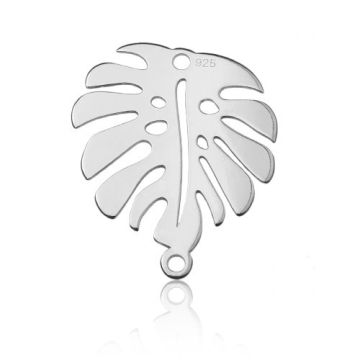 Connector Monstera Leaf Silver 925 BL 557 - 0,4 mm