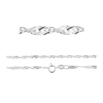 Bransoletka Singapore 16 cm, srebro próba 925