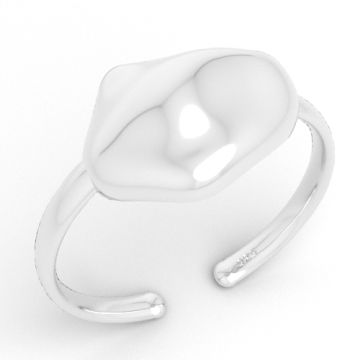 Decorative ring - irregular shape, silver 925 PB-0020, adjustable