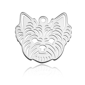 Zawieszka Pies Yorkshire Terrier, srebro 925 BL 472 - 0,4 mm