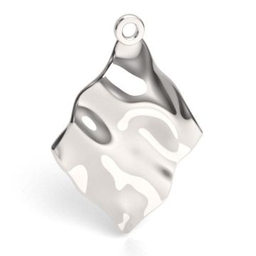 Decorative, big wavy pendant in diamond-shaped, silver 925 S-CHARM 717