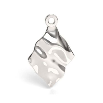 Decorative, wavy pendant in diamond-shaped, silver 925 S-CHARM 717