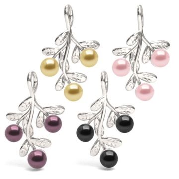 Charm Branch with Preciosa pearls 4 mm, Silver 925 S-CHARM 617