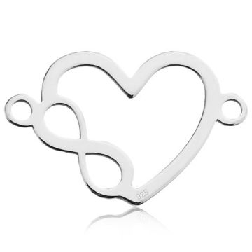 Connector Heart with Infinity Silver925 BL 737 - 0,4 mm