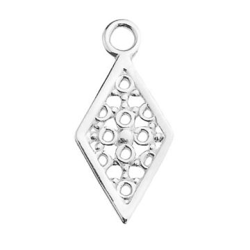 Charm Open-work Square Silver 925 S-CHARM 391