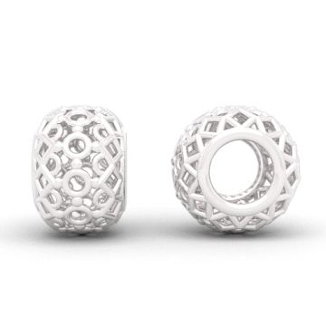 Decorative spacer, openwork ring 6 mm, silver 925 PR 33