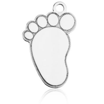 Engravable Charm Foot Silver 925 BL 757 - 0,8 mm