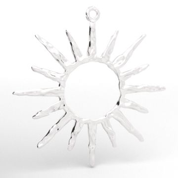 Pendant with a wavy surface in the shape of a sun, sterling silver 925 S-CHARM 829