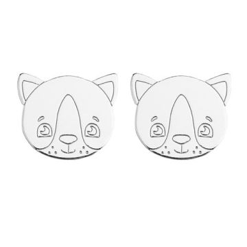 Earrings, earstuds kittens Silver 925 SZ 107