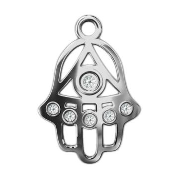 Charm Hamsa with crystals, Silver 925 S-CHARM 195