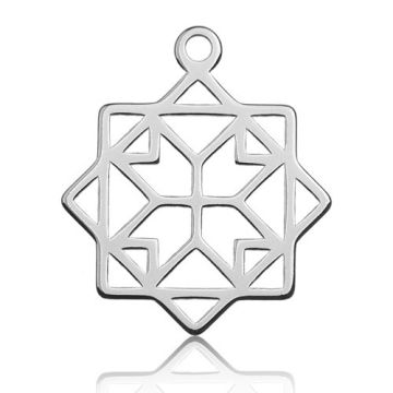 Charm Geometrical open-work Silver 925 BL 428 - 0,4 mm