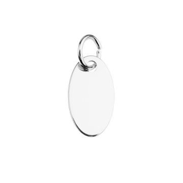 Oval Drop for engraving with jumpring Silver 925 EBO1v2 - 0,8 mm