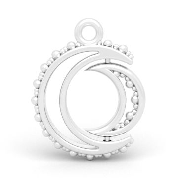 Decorative pendant - rotating moons, Silver 925 R06