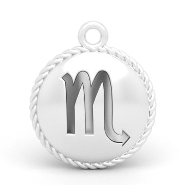 Decorative pendant - Scorpion Zodiac Sign, Silver 925 P13