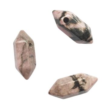 Natural stone Rhodonite - arrowhead, icicle, amulet - small 20x9 mm