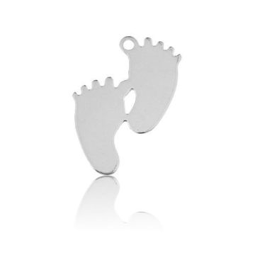 Drop for engraving FEET 21x19 mm Silver BL 31 - 0,4 mm