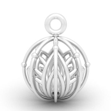 Decorative pendant - rotating lotus flower, Silver 925 R13