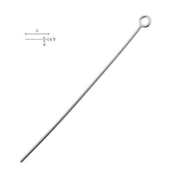 Headpin with hook 70 mm Silver 925 SZPO 0,80 70 mm