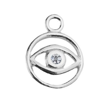 Charm Nazar with crystal, Silver 925 S-CHARM 545