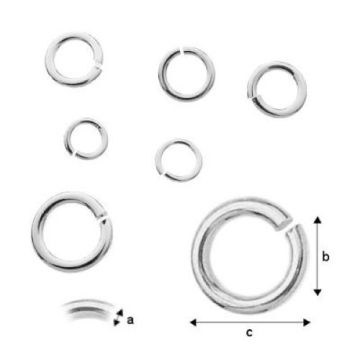 Kółka ogniwka srebro 925 KC-0,80x6,70 - 0,8 mm