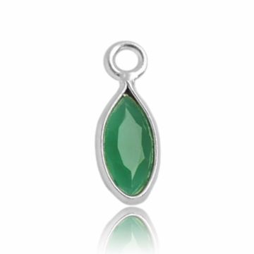 Pendant with natural stone - onyx green, 925 silver KNM-ONYXGREEN