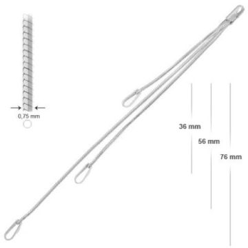 Baza do kolczyków 3 łańcuszki srebro EKS-1 MM 36X56X76