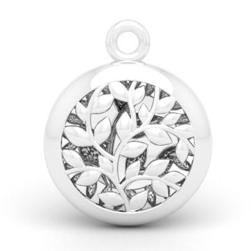 Decorative pendant - open-work with leaves, Silver 925 P25