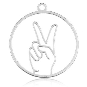 Charm Hands - Peace, silver 925 BL 887 - 0,4 mm